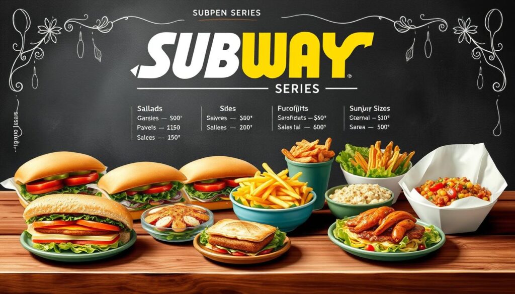 subway series menu with prices